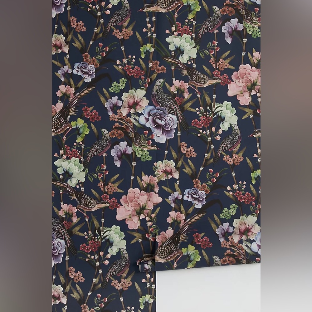 New Anthropologie Home Decor Ainsley Floral Wallpaper Wall Art Mural